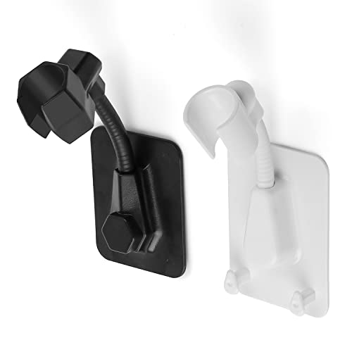 KLEHOPE Duschhalterung Ohne Bohren, 2 Stück Duschkopfhalterung, Wand 360 Grad Drehbar Universal Verstellbar, Duschkopf Halterung Ohne Bohren Für Duschkopf(weiss und schwarz) KLEHOPE Duschhalterung Ohne Bohren, 2 Stück Duschkopfhalterung, Wand 360 Grad Drehbar Universal Verstellbar, Duschkopf Halterung Ohne Bohren Für Duschkopf(weiss und schwarz) von KLEHOPE