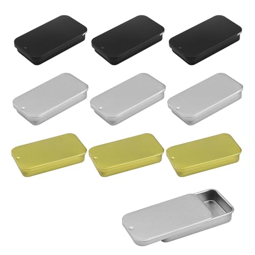 KLEHOPE 9 Stück Blechdose mit Deckel, Metalldosen, Mini Organizer Aufbewahrungsbox, Blechdose Klein mit Deckel, Geeignet zum Aufbewahren Von Süßigkeiten, Knöpfen von KLEHOPE