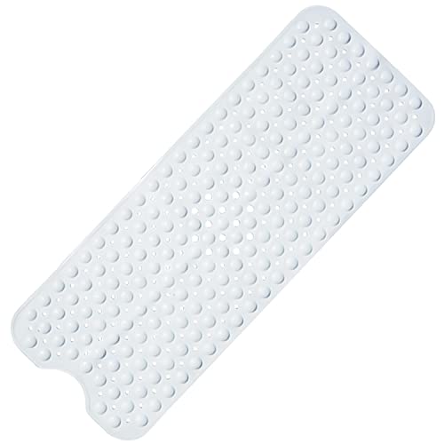 Badewanne Antirutschmatte, KLEHOPE Badewanne Rutschmatte, 100 x 40 cm Badewannenmatte Verfügt über EIN Saugnapfmodul, Antirutschmatte ist für Badewannen und Badezimmer (Transparent) von KLEHOPE