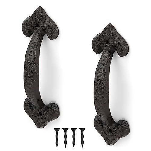 KLEHOPE Schwarz Türgriff – 2 Stücke Scheunentor Griff, Dunkelbrauner Gusseisen Schiebetürgriff, 17 cm Lang, Für Schuppentüren, Garagen, Schränke, Außentüren KLEHOPE Schwarz Türgriff – 2 Stücke Scheunentor Griff, Dunkelbrauner Gusseisen Schiebetürgriff, 17 cm Lang, Für Schuppentüren, Garagen, Schränke, Außentüren von KLEHOPE