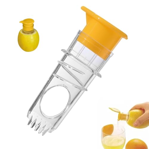 KLEHOPE Obstpresse Manuell, Mini Zitronenpresse Handpresse, Lemon Squeezer mit Ausgießer, ABS Kunststoff, Saftpresse Manuell für Zitrone, Mandarine, Orange Entsaften KLEHOPE Obstpresse Manuell, Mini Zitronenpresse Handpresse, Lemon Squeezer mit Ausgießer, ABS Kunststoff, Saftpresse Manuell für Zitrone, Mandarine, Orange Entsaften von KLEHOPE