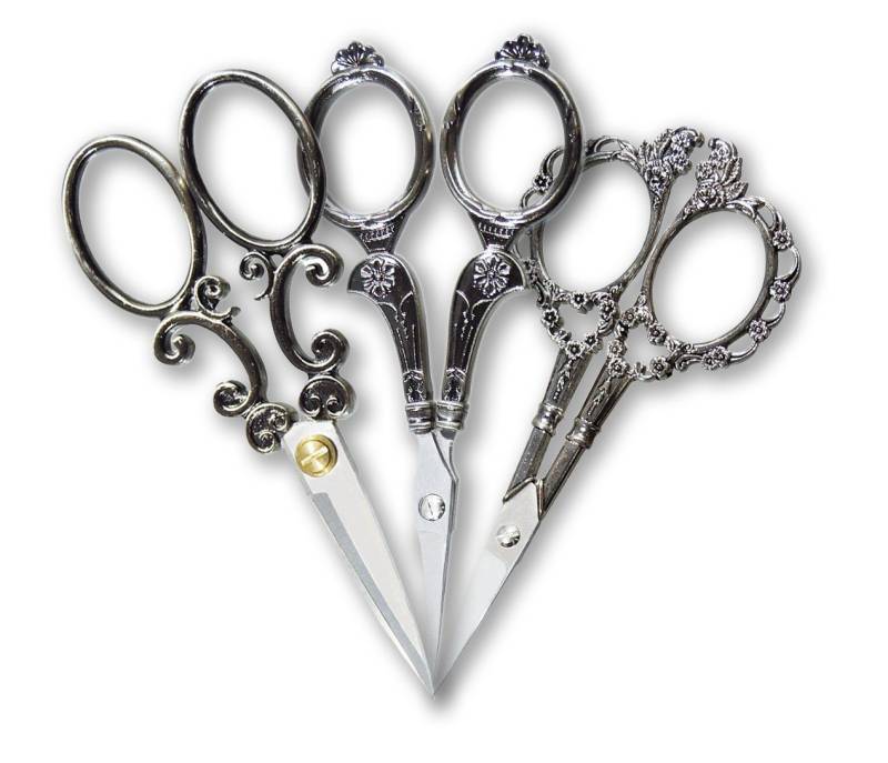 KLEIBER Universalschere Vintage Stickschere aus Edelstahl Retro silber 13 cm von KLEIBER