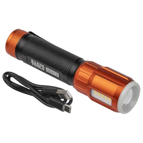 KLEIN TOOLS 56412 | Wiederaufladbare LED-Arbeitslampe mit Clip & Magnet | 500 Lumen | USB-C | IP66 | 2-in-1 Taschenlampe für Baustelle Werkstatt Wartung KLEIN TOOLS 56412 | Wiederaufladbare LED-Arbeitslampe mit Clip & Magnet | 500 Lumen | USB-C | IP66 | 2-in-1 Taschenlampe für Baustelle Werkstatt Wartung von KLEIN TOOLS