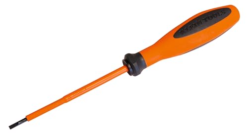 Klein Tools 6022100EINS | VDE Schraubendreher isoliert | Schlitz 3 mm x 100 mm | Ergonomischer Griff | 1000V geprüft | IEC 60900 | Elektriker Werkzeug von KLEIN TOOLS