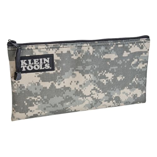 Klein Tools 5139C Reißverschlusstasche, Camouflage-Cordura-Nylon-Werkzeugtasche mit robustem Reißverschluss, 32,5 x 17,8 cm von KLEIN TOOLS