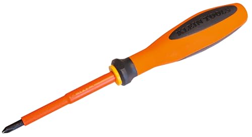 Klein Tools 603180EINS | VDE Schraubendreher isoliert | Kreuzschlitz PH1 x 80 mm | Ergonomischer Griff | 1000V geprüft | IEC 60900 | Elektriker Werkzeug von KLEIN TOOLS