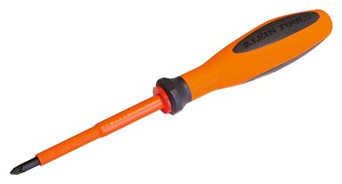 Klein Tools 604180EINS | VDE Schraubendreher isoliert | Pozidriv PZ1 x 80 mm | Ergonomischer Griff | 1000V geprüft | IEC 60900 | Elektriker Werkzeug von KLEIN TOOLS