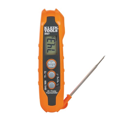 Klein Tools TOOLS IR07 Digitales Thermometer, 2 Infrarot- und Sonde, Taschengröße von KLEIN TOOLS