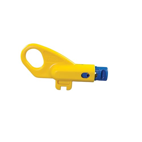 Klein Tools VDV110‑261 | Radial‑Abisolierer 12 cm | Für Cat 3–6A UTP & STP Netzwerkkabel | Automatische Klingenanpassung | Externe Längsschnittklinge | Ergonomische Daumenschlaufe von KLEIN TOOLS