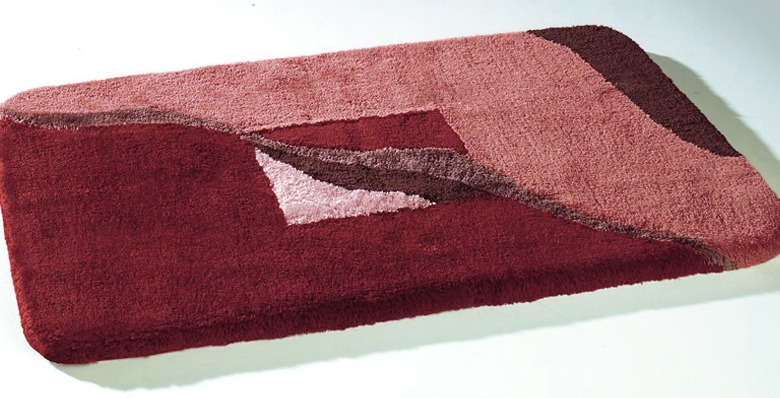 Badgarnitur der Marke Kleine Wolke, Größe 100 (Vorleger halbrund, 50/80 cm), Rot von KLEINE WOLKE