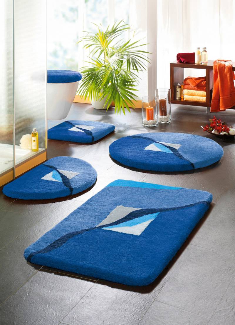 Badgarnitur der Marke Kleine Wolke, Größe 102 (Teppich, 60/100 cm), Blau von KLEINE WOLKE