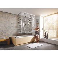 Kleine Wolke - Eck-Duschrollo 132 x 56 x 240 cm grau Duschgardine Spritzschutz von KLEINE WOLKE