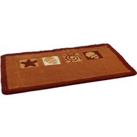 KLEINE WOLKE Badteppich »Beach«, LxBxH: 120x70x2 cm - braun von KLEINE WOLKE