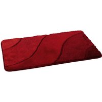 KLEINE WOLKE Badteppich »Wave«, LxBxH: 90x60x2 cm - rot von KLEINE WOLKE