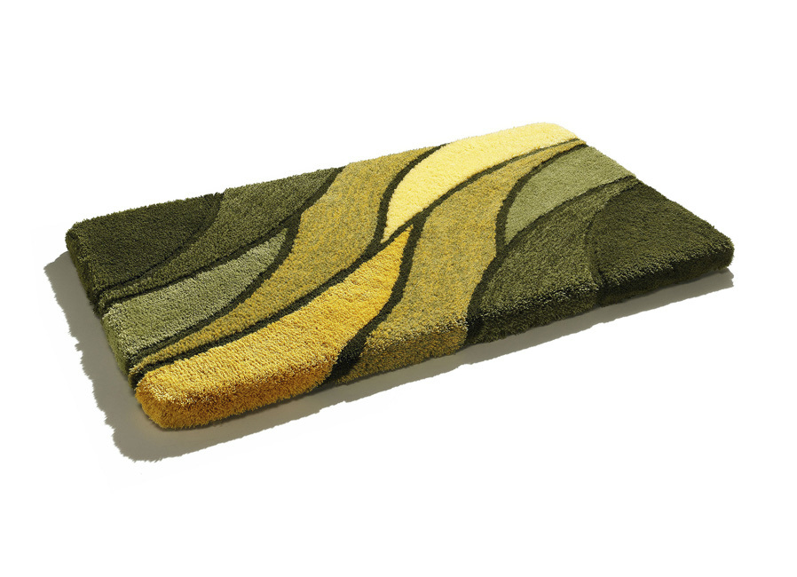 Kleine Wolke Badgarnitur in Table Tuft Qualität, Größe 102 (Teppich, 60/100 cm), Grün von KLEINE WOLKE