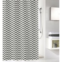 Kleine Wolke Duschvorhang Zack Schiefer, 180 x 200 cm Duschvorhänge Kleine Wolke Duschvorhang Zack Schiefer, 180 x 200 cm Duschvorhänge von KLEINE WOLKE