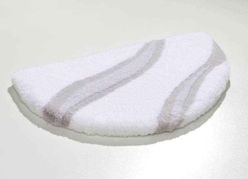 Moderne Badgarnitur von Kleine Wolke, Größe 100 (Vorleger halbrund, 50/ 80 cm, Weiss-Silber Moderne Badgarnitur von Kleine Wolke, Größe 100 (Vorleger halbrund, 50/ 80 cm, Weiss-Silber von KLEINE WOLKE
