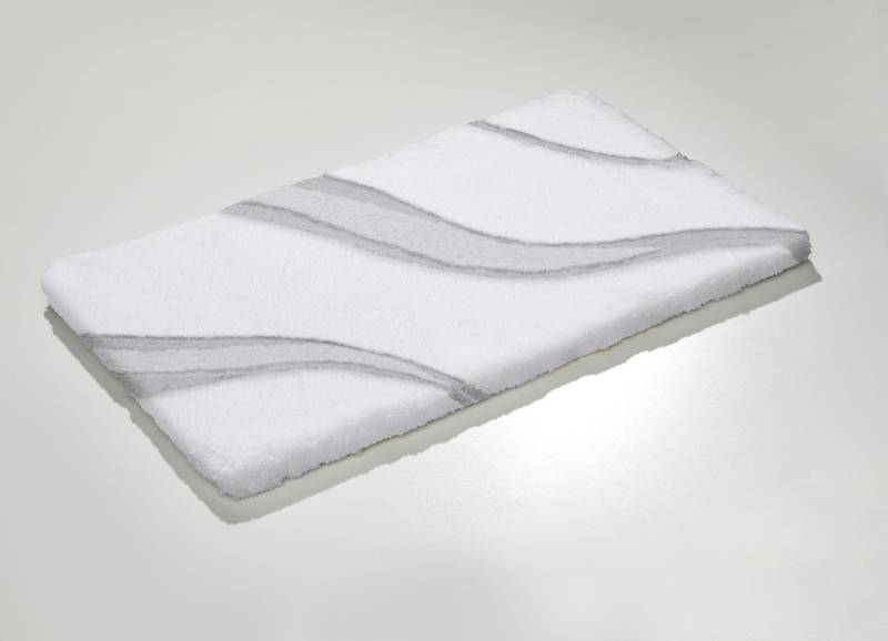 Moderne Badgarnitur von Kleine Wolke, Größe 103 (Teppich, 70x120 cm), Weiss-Silber von KLEINE WOLKE