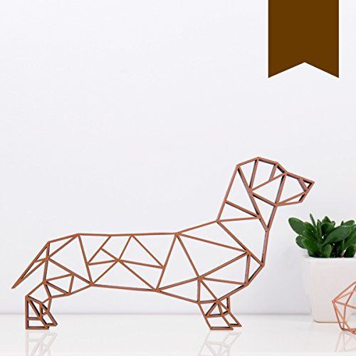 KLEINLAUT 3D-Origami, Dackel, 30 x 17,2 cm (L), Braun von KLEINLAUT