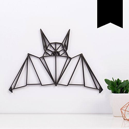 KLEINLAUT 3D-Origami, Fledermaus, 30 x 20,3 cm (L), Schwarz von KLEINLAUT