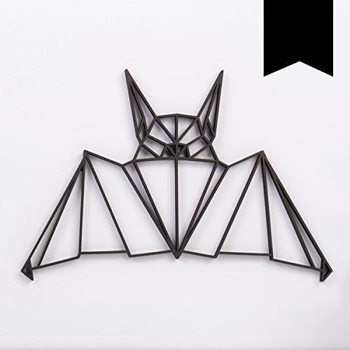 KLEINLAUT 3D-Origami, Fledermaus, 50 x 33,9 cm (XL), Schwarz von KLEINLAUT
