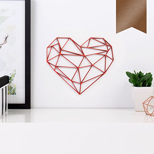 KLEINLAUT 3D-Origami, Herz, 10 x 8,5 cm (S), Kupfer von KLEINLAUT