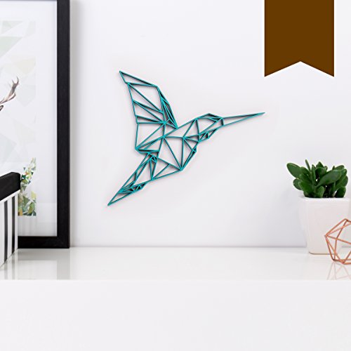 KLEINLAUT 3D-Origami, Kolibri, 10 x 9 cm (S), Braun von KLEINLAUT