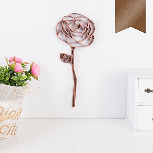 KLEINLAUT 3D-Origami, Rose, 3,9 x 10 cm (S), Kupfer von KLEINLAUT