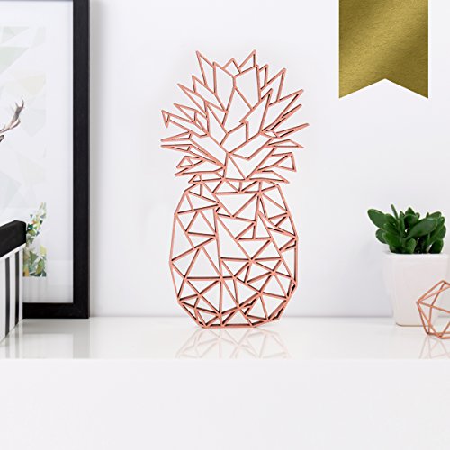 KLEINLAUT 3D-Origami, Ananas, 10,6 x 20 cm (M), Gold von KLEINLAUT