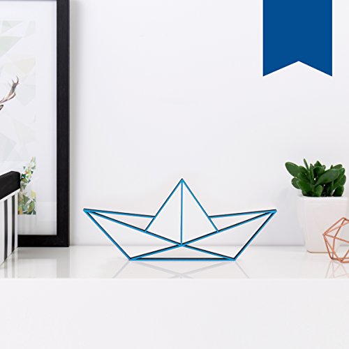 KLEINLAUT 3D-Origami, Papierboot, 20 x 8,5 cm (M), Blau von KLEINLAUT