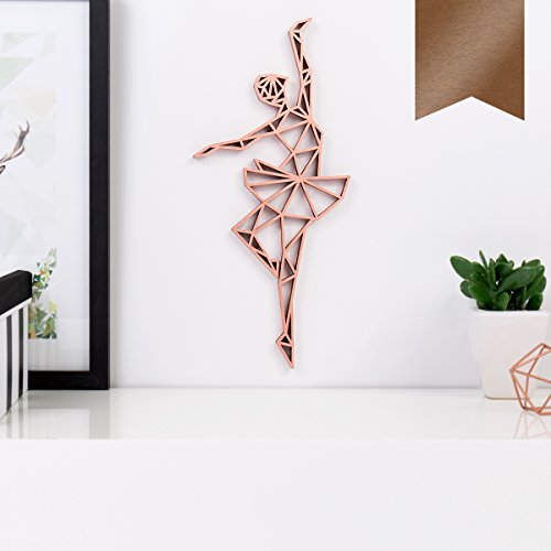 KLEINLAUT 3D-Origami, Ballerina, 9 x 20 cm (M), Kupfer von KLEINLAUT