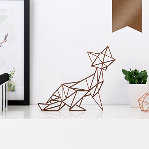 KLEINLAUT 3D-Origami, Fuchs, 20 x 16 cm (M), Kupfer von KLEINLAUT