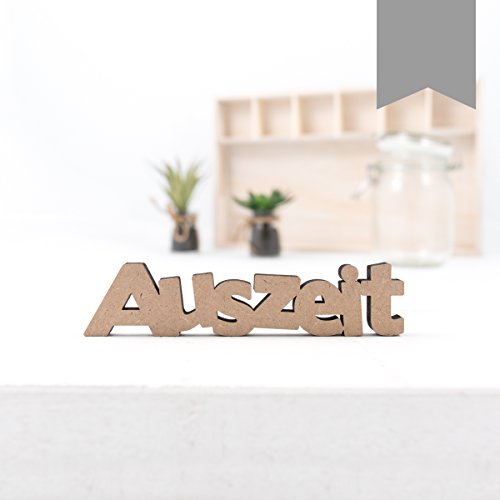 KLEINLAUT 3D-Schriftzug Auszeit in Größe: 10 x 2,3 cm - Dekobuchstaben - 32 Farben zur Wahl - Grau KLEINLAUT 3D-Schriftzug Auszeit in Größe: 10 x 2,3 cm - Dekobuchstaben - 32 Farben zur Wahl - Grau von KLEINLAUT
