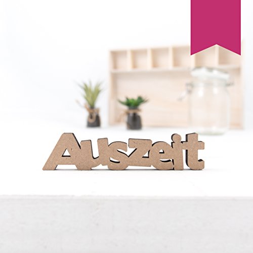 KLEINLAUT 3D-Schriftzug Auszeit in Größe: 10 x 2,3 cm - Dekobuchstaben - 32 Farben zur Wahl - Pink von KLEINLAUT