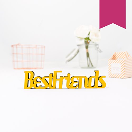 KLEINLAUT 3D-Schriftzug Best Friends in Größe: 10 x 2,2 cm - Dekobuchstaben - 32 Farben zur Wahl - Pink KLEINLAUT 3D-Schriftzug Best Friends in Größe: 10 x 2,2 cm - Dekobuchstaben - 32 Farben zur Wahl - Pink von KLEINLAUT