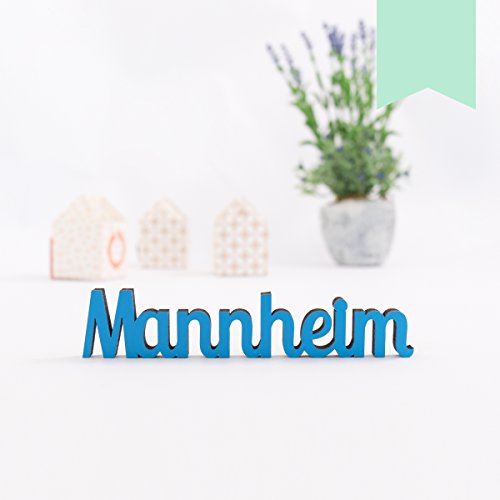 KLEINLAUT 3D-Schriftzug Mannheim in Größe: 10 x 2,1 cm - Dekobuchstaben - 32 Farben zur Wahl - Pastell Grün von KLEINLAUT