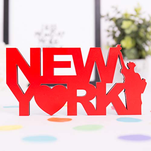 Kleinlaut 3D-Schriftzug New York in Größe: 10 x 5,1 cm - Dekobuchstaben - 32 Farben zur Wahl - Rot von Kleinlaut