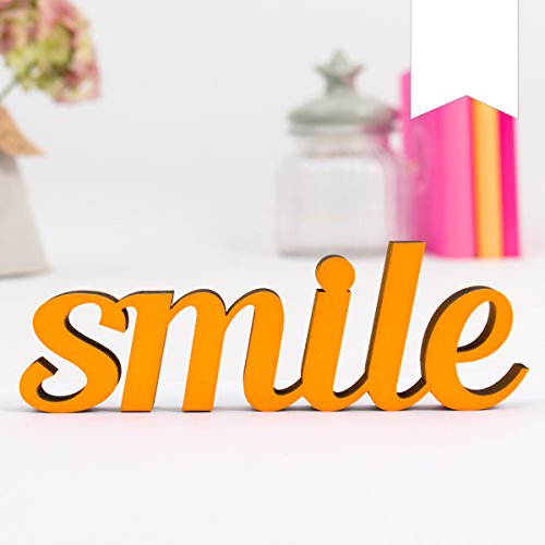 KLEINLAUT 3D-Schriftzug Smile in Größe: 25 x 8,3 cm - Dekobuchstaben - 32 Farben zur Wahl - Weiß KLEINLAUT 3D-Schriftzug Smile in Größe: 25 x 8,3 cm - Dekobuchstaben - 32 Farben zur Wahl - Weiß von KLEINLAUT