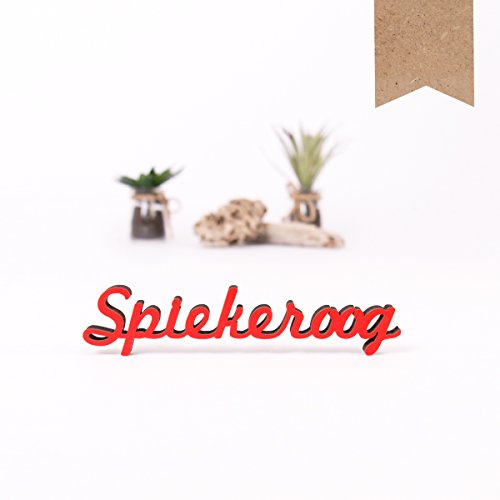 KLEINLAUT 3D-Schriftzug Spiekeroog in Größe: 10 x 2,2 cm - Dekobuchstaben - 32 Farben zur Wahl - Natur (Holz) von KLEINLAUT