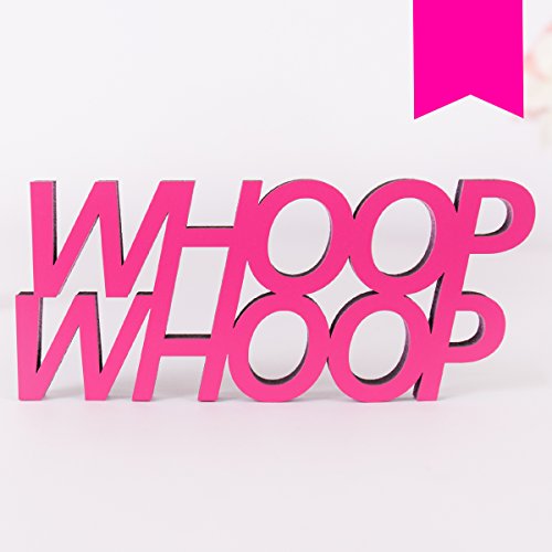 KLEINLAUT 3D-Schriftzug Whoop Whoop in Größe: 25 x 10,8 cm - Dekobuchstaben - 32 Farben zur Wahl - Neon Pink KLEINLAUT 3D-Schriftzug Whoop Whoop in Größe: 25 x 10,8 cm - Dekobuchstaben - 32 Farben zur Wahl - Neon Pink von KLEINLAUT