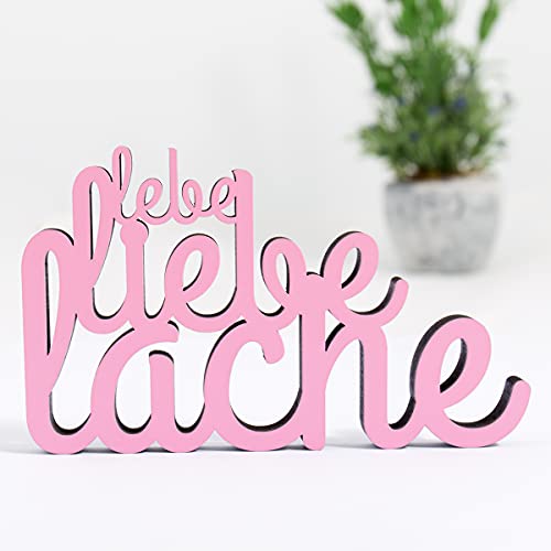 KLEINLAUT 3D-Schriftzug lebe Liebe Lache in Größe: 10 x 6,1 cm - Dekobuchstaben - 32 Farben zur Wahl - Neon Pink KLEINLAUT 3D-Schriftzug lebe Liebe Lache in Größe: 10 x 6,1 cm - Dekobuchstaben - 32 Farben zur Wahl - Neon Pink von KLEINLAUT