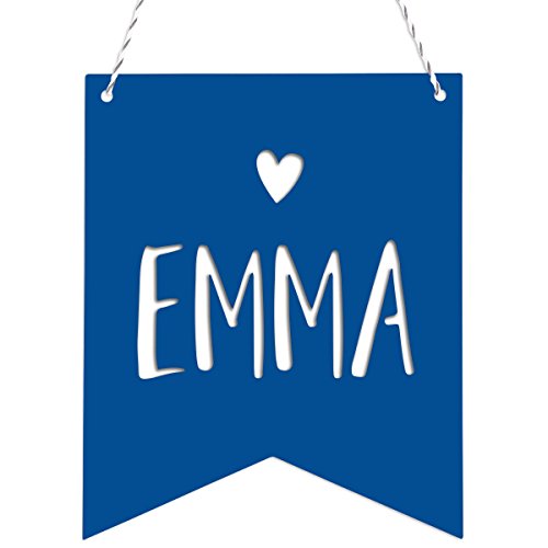 KLEINLAUT Deko-Wimpel - Personalisiert mit Wunschname - Wähle EIN Motiv, Farbe & individuellen Wunschtext von KLEINLAUT