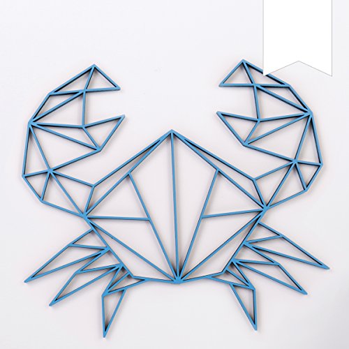 KLEINLAUT Origami, Sternzeichen Krebs, 50 x 44,7 cm (XL), Weiß von KLEINLAUT