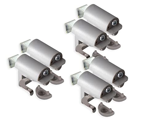 KLEMMFLEX Klemmhalter für Jalousien, Jalousie Halterung ohne Bohren, zum Klemmen, 6 Stück, grau, Stabiler Klemmträger mit Metallbügel, verstellbar von 4-25 mm, für Fenster und Balkontüren von KLEMMFLEX