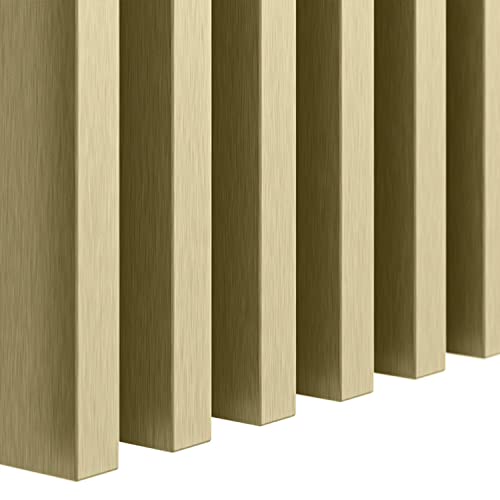 KLEMP CLASSIC Lamellenwand aus MDF 30x40 mm, vertikale oder horizontale Decken- oder Wandverkleidung, Holzpaneele für Wand und Decke, für Flur, Schlaf- oder Wohnzi mmer 17er-set Glanzgold von KLEMP