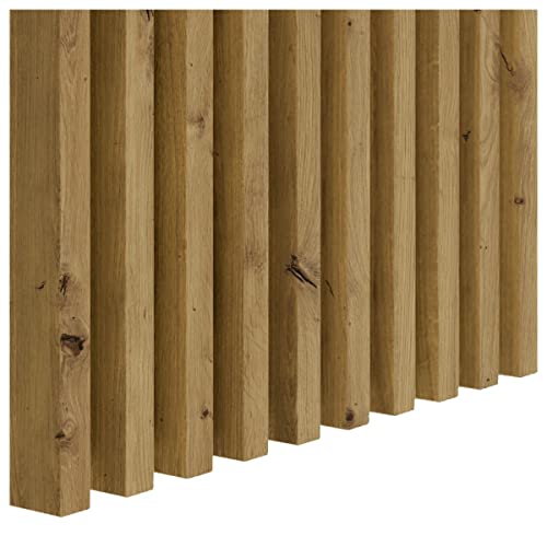 KLEMP MINI Lamellenwand aus MDF 16x30 mm, vertikale oder horizontale Decken- oder Wandverkleidung, Holzpaneele für Wand und Decke, für Flur, Schlaf- oder Wohnzimmer 31er-set Artisan Eiche von KLEMP