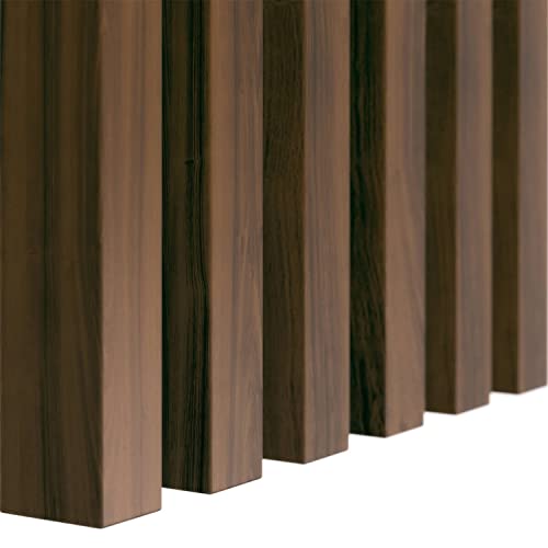 KLEMP CLASSIC Lamellenwand aus MDF 30x40 mm, vertikale oder horizontale Decken- oder Wandverkleidung, Holzpaneele für Wand und Decke, für Flur, Schlaf- oder Wohnzi mmer 17er-set Nussbaum von KLEMP