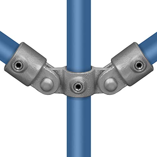 Klemp - Gelenk-Verbinder/Gelenk-Stück, vertikal, doppelt, Rohrverbinder, Temperguss galvanisiert, feuerverzinkt, inkl. Schrauben Typ 46C - 33,7 mm / 1" von KLEMP