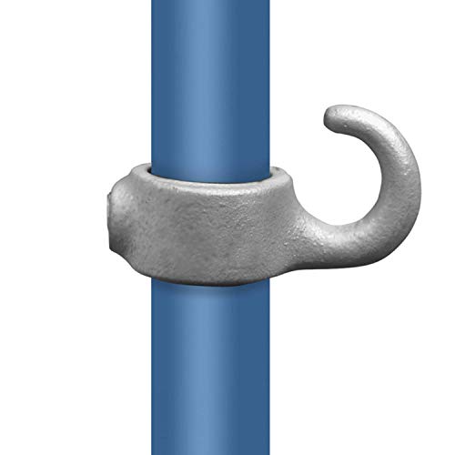 Klemp - Stellring mit Haken, Befestigungs-Ring, Rohrverbinder-Sicherung, Temperguss galvanisiert, feuerverzinkt, inkl. Schrauben Typ 61C - 33,7 mm / 1" von KLEMP