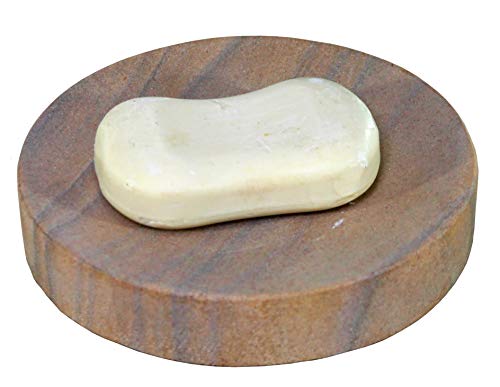 KLEO Marmor Stein Seifenschale Seifenhalter Seifenkiste Bad Badezimmer Zubehör - Marble Stone Soap Dish (Regenbogen) von KLEO